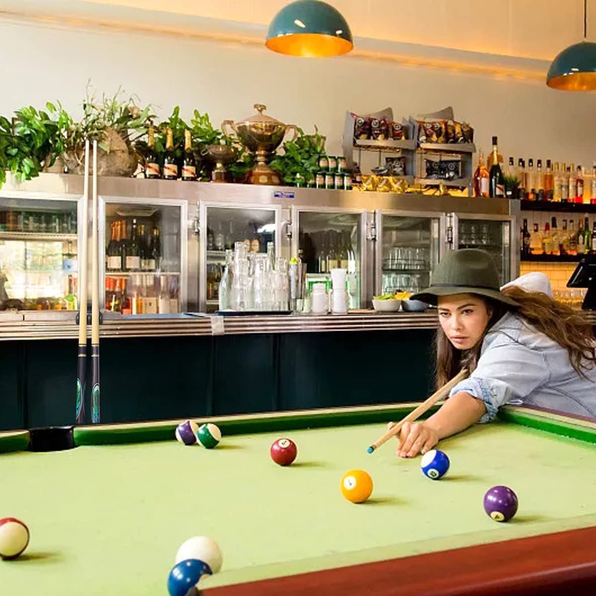 Mastery Brand Juego De 2 Tacos De Billar Profesionales - Palo De Billar