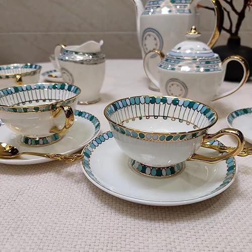 Miniatura 6 de Juego de té de café chino de porcelana china, juego de regalo de té floral retro, adecuado para Navidad, Día del Padre, cumpleaños, regalos de