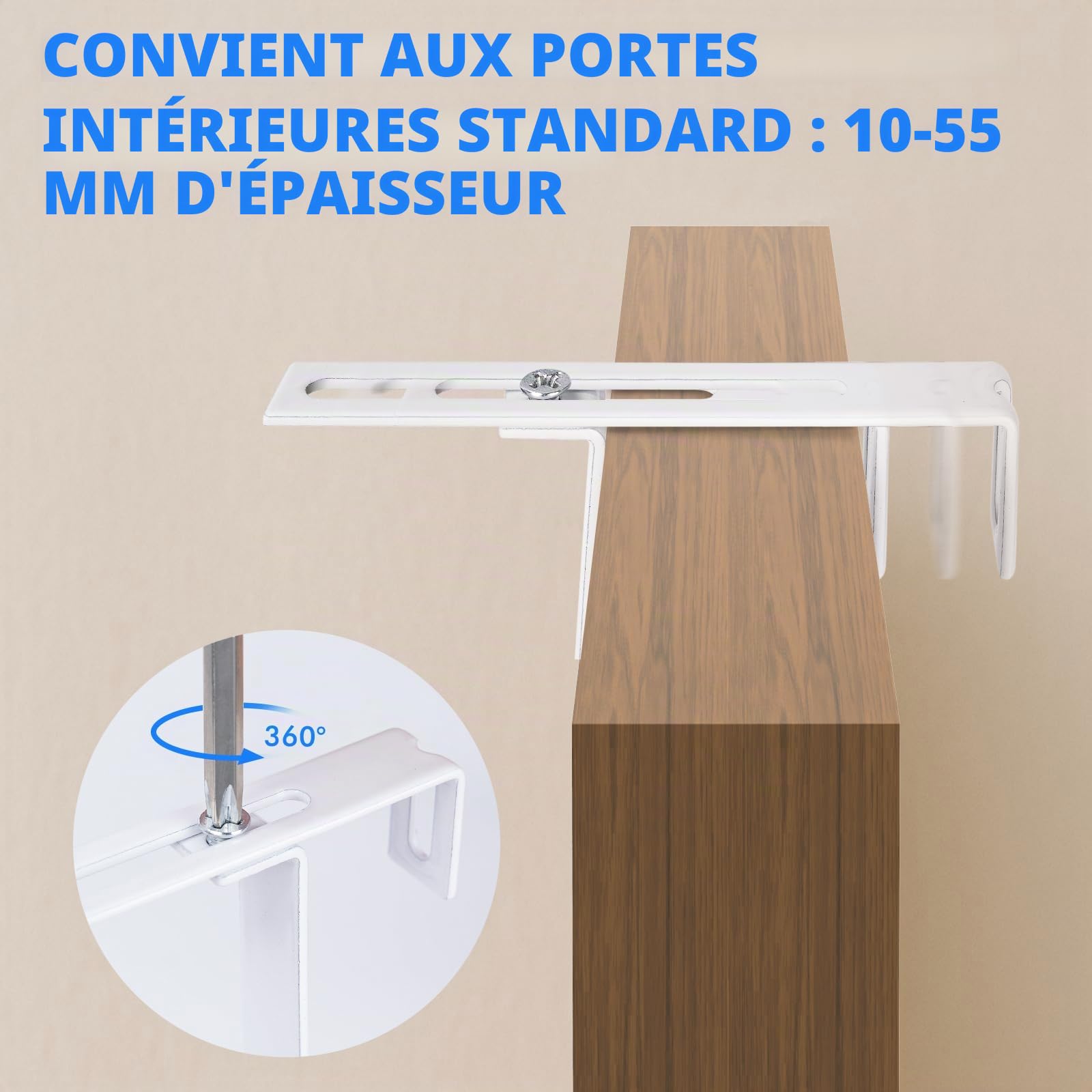 maxtek Tableau Blanc Effacable avec Patere Porte 75 × 50 cm, Magnétique Whiteboard Mural Sans Percage, Tableau Cadre en Aluminium avec 4 Marqueurs, 6 Aimants, 1 Effaceur pour Maison, Cellier, Bureau