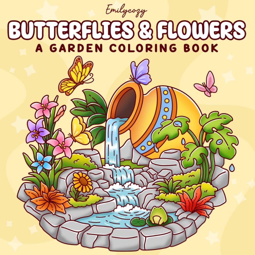Butterflies and Flowers: Coloring Book for Adults and Teens Featuring Relaxing Butterfly and Flower Garden Scenes (Cute & Easy Coloring)
