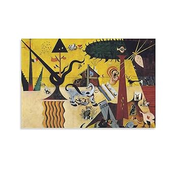 Amazon.co.jp: Joan Miroジョアンミロ《耕作地》ポスター 印刷