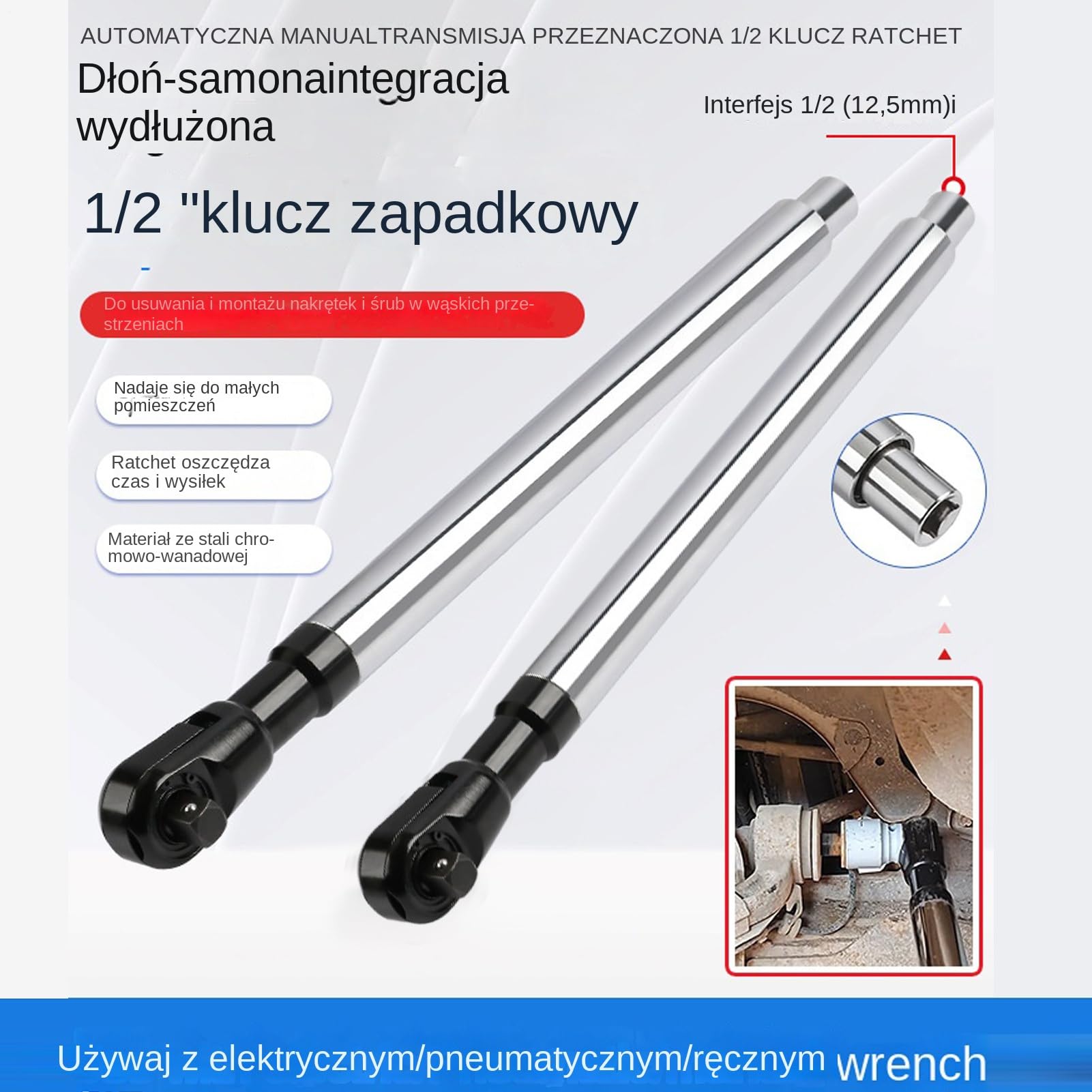 Klucz przed?u?aj?cy odsadzony — grzechotka dynamometryczna, klucz nasadowy do ciasnych miejsc, przed?u? ?dzie z wytrzyma?ym uchwytem, przek?adnia samochodowa, silnika warsztatu gara?owe