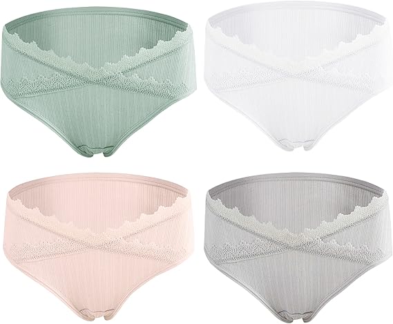 Amazon Co Jp Joyancejt レディースショーツ コットン 4枚セット レース 女性 レギュラショーツ 下着 可愛い ローライズ 締め付けない ノンストレス 服 ファッション小物