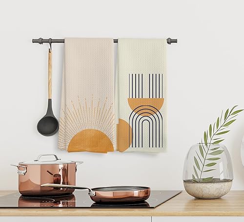 Miniatura 26 de You are My Sunshine - Juego de 2 toallas de cocina y paños de cocina y paños de cocina bohemios absorbentes, toallas de mano para baño y cocina