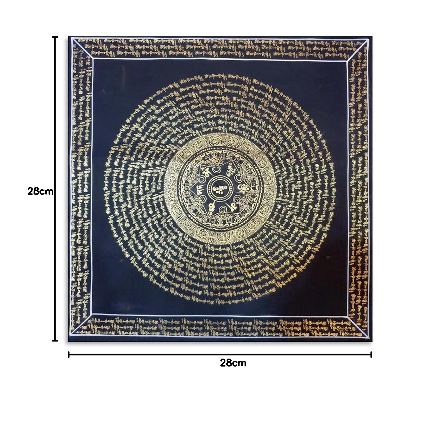 Poster tradizionale Mantra Mandala Art Buddismo Religione Meditazione Buddha Bodhisattva Wall Art Poster Regali camera da letto Decorazione per la casa Quadro Poster su tela 70 x 70 cm