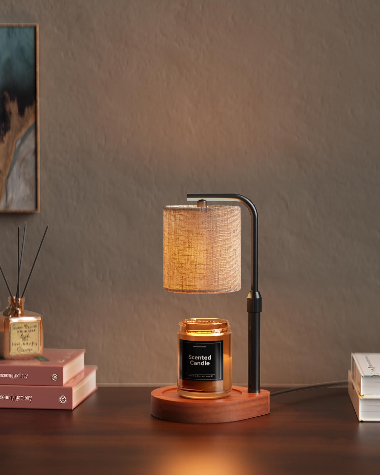 Candle Warmer Lamp with Timer Dimmer for Yankee Candles Adjustable Height Candle Warmer for Jar Candles Wax Melt