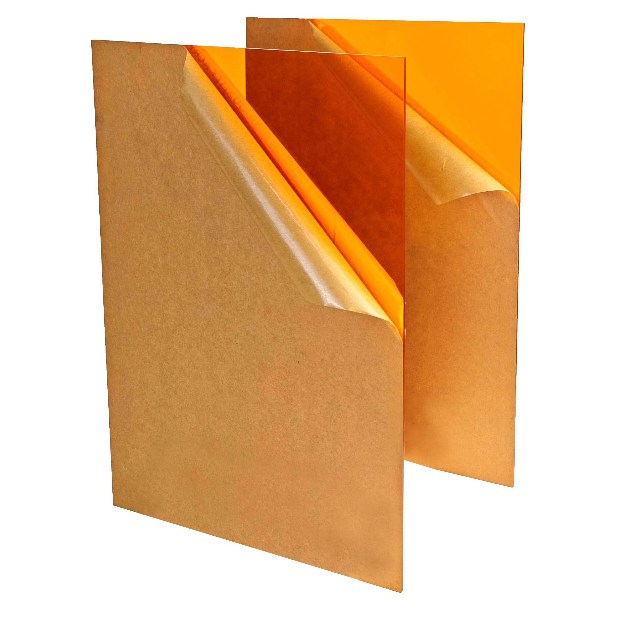 Translucent Orange Acrylic Sheets 8*12 inch 1/8" Thick (2.8~3mm) Red Transparent Cast Acrylic Plexiglass Board for Sign, DIY Project, Laser Cutting,