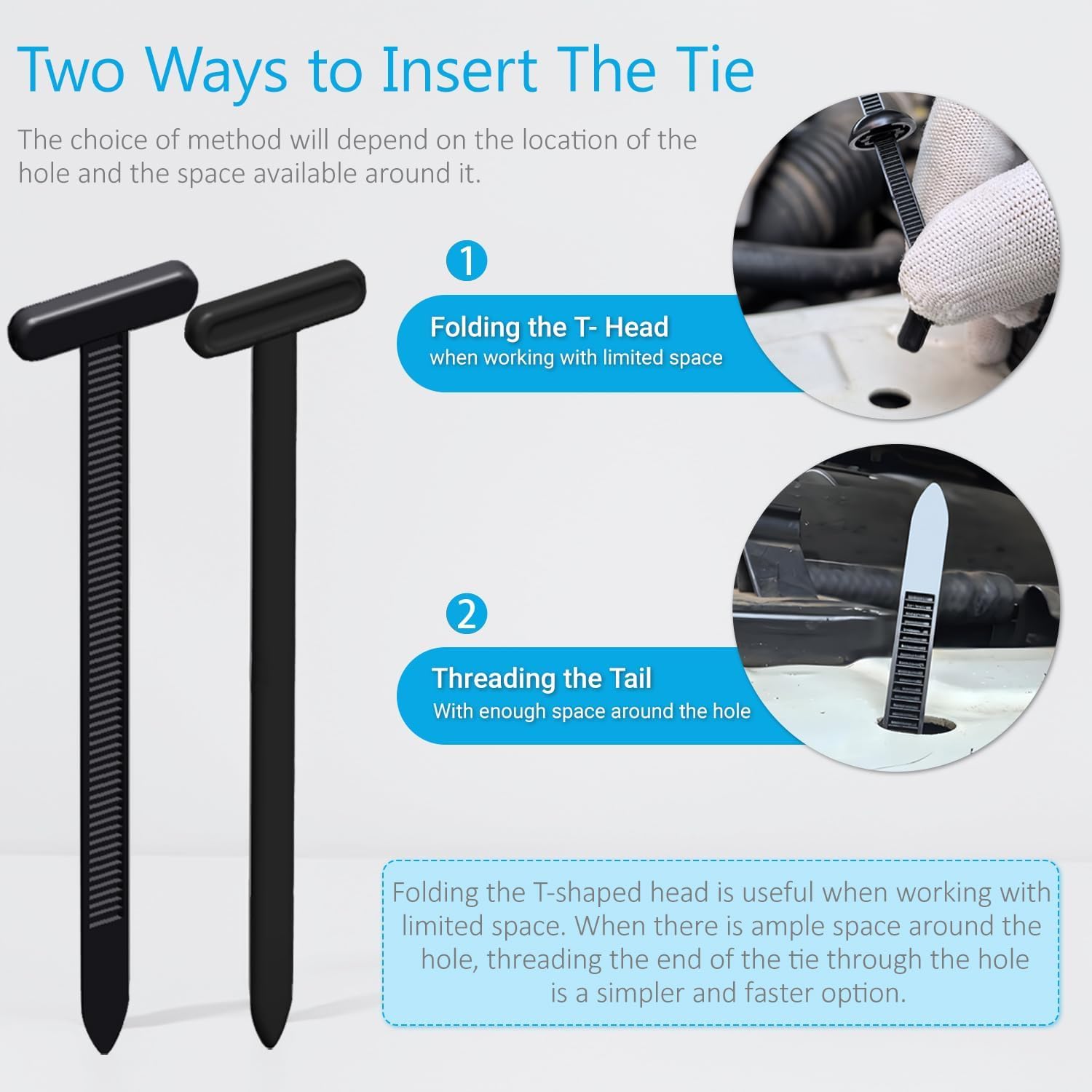 100pcs Attaches De Câble En Plastique Universelles Pour Câblage électrique (Couleur Aléatoire