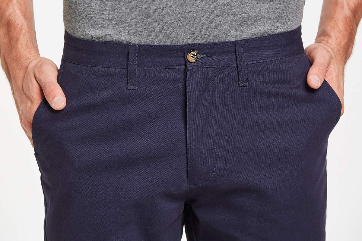 JustSun Mens Casual Chino Shorts Classic Summer 32 Blue