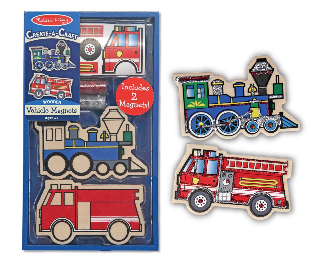 Melissa & DougCreate-A-Craft Wooden Vehicles Magnets (2 pieces)
