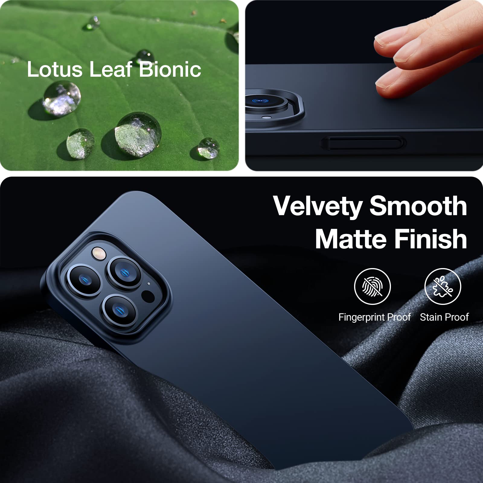 TORRAS Magnetic Slim-Fit Designed for iPhone 14 Pro Max Case, Ultra-Thin 14 Pro Max Case [Compatible with MagSafe], Matte Hard PC Cover Protective Anti-Fingerprint Anti-Scratch Phone Case 2022, Black