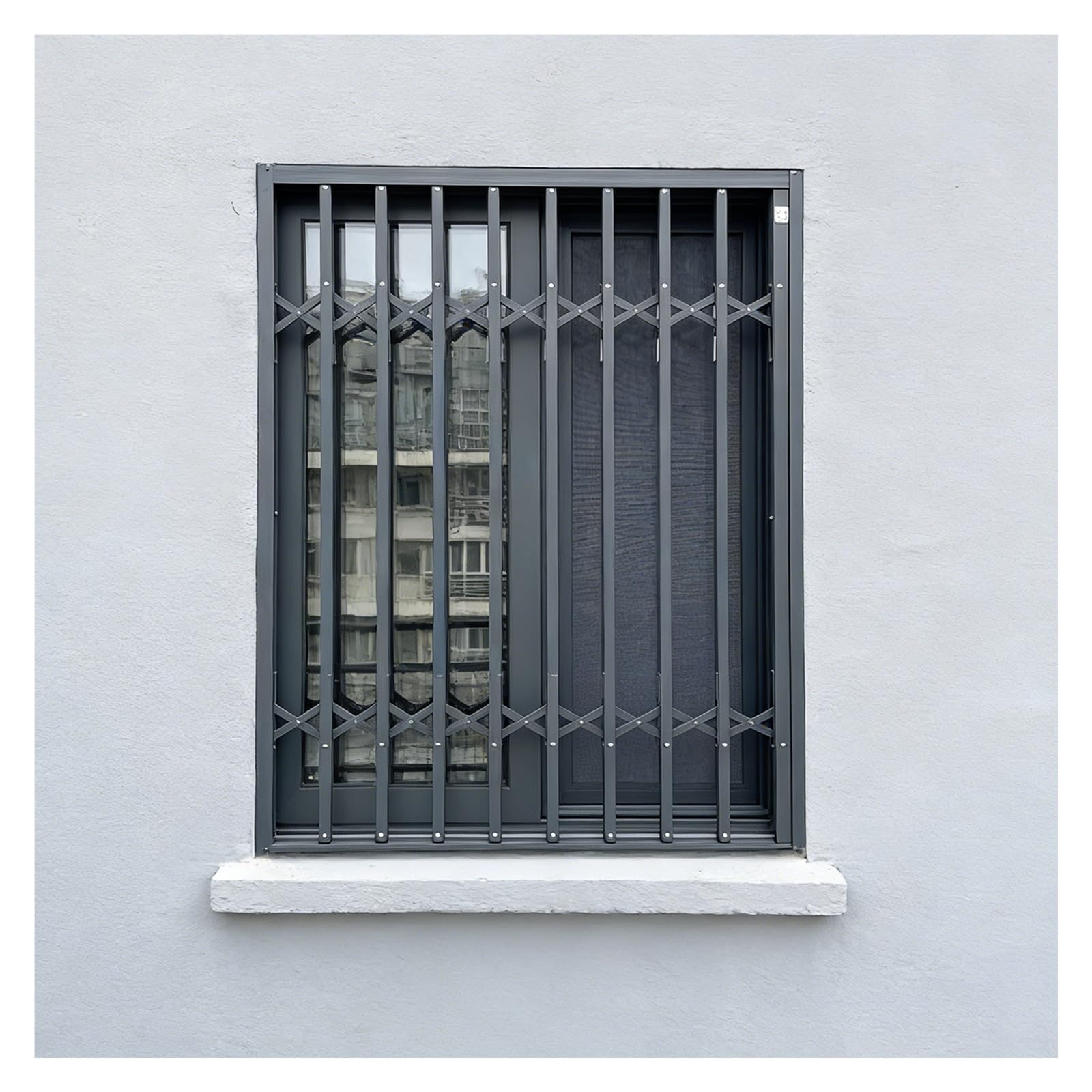 Barras retráctiles para ventana, protección del hogar y prevención de robos, ajustables, fáciles de instalar, seguras para puertas y puertas