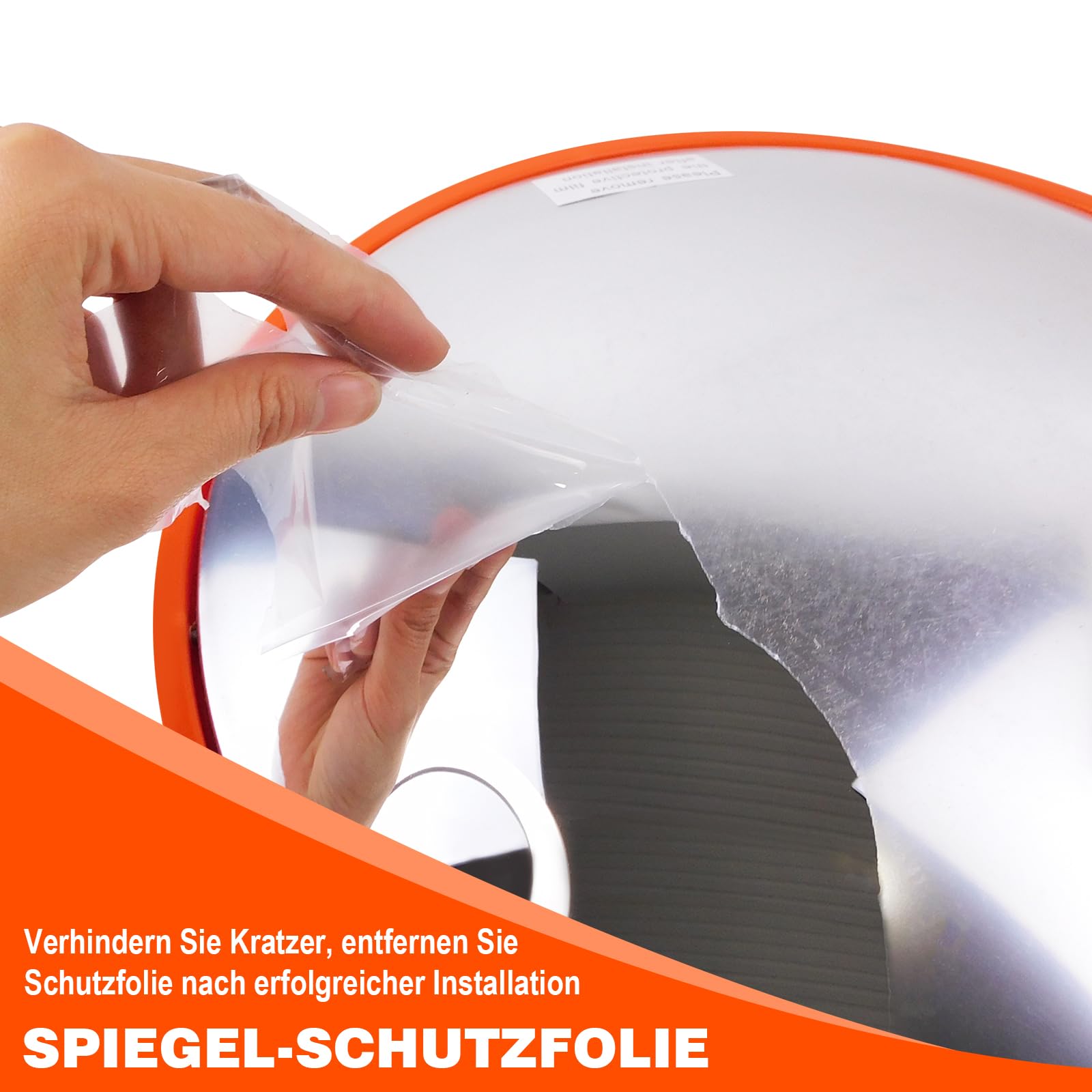 Miroir convexe 45 cm - Miroir de sécurité - Miroir de surveillance - Pour parkings, entrepôts, hôpitaux, usines, écoles