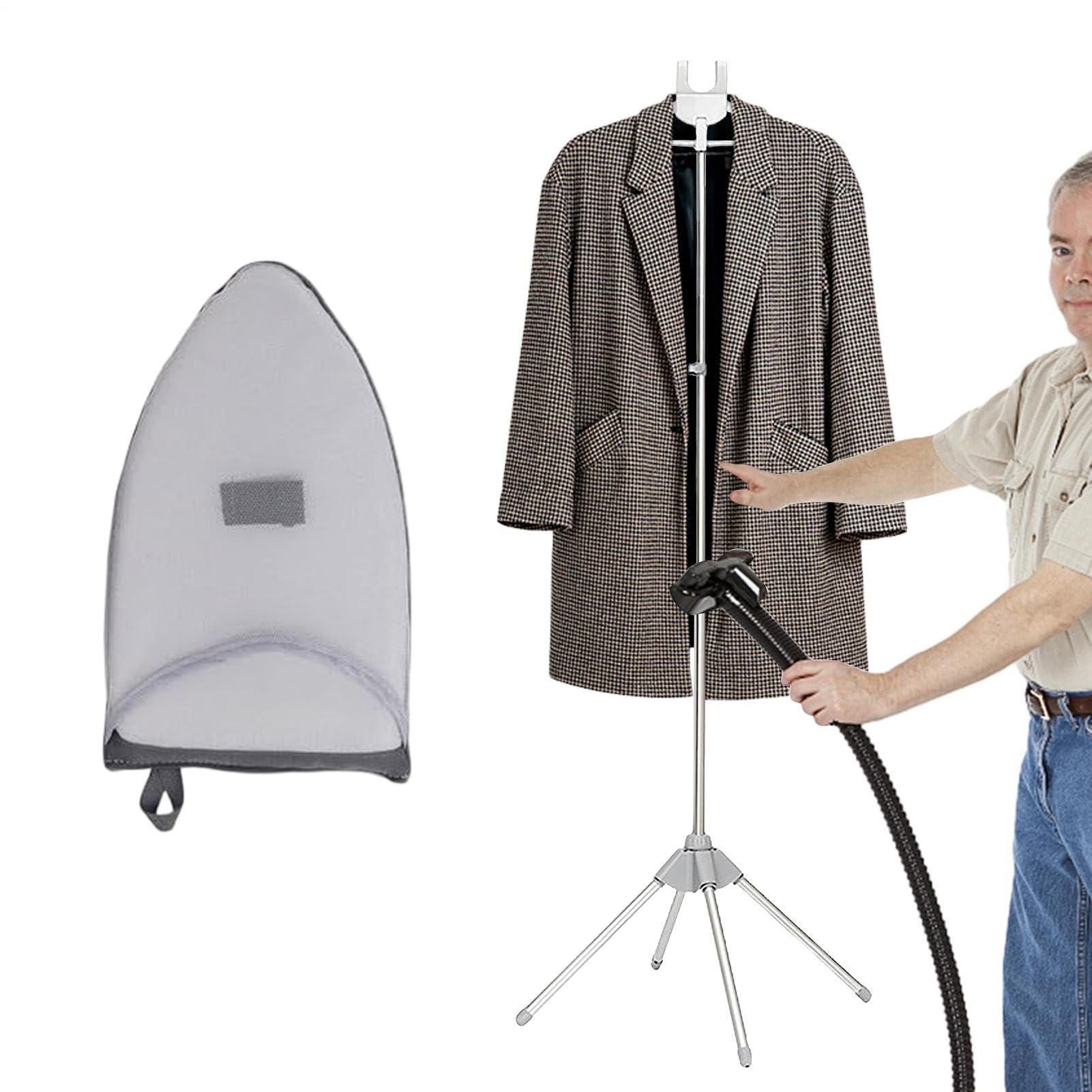 Appendiabiti Vapore - Grucce Per Ferro Da Stiro Vapore | Stendibiancheria pieghevole | Supporto Da Stiro Verticale Telescopico Fornito Con Guanti Da Stîro | Indumento Steamer Rack Per Ferro Vapõre