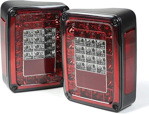 Rugged Ridge - Kit de luces traseras, LED, humo  12403.88  Compatible con Jeep Wrangler JK 2007-2018