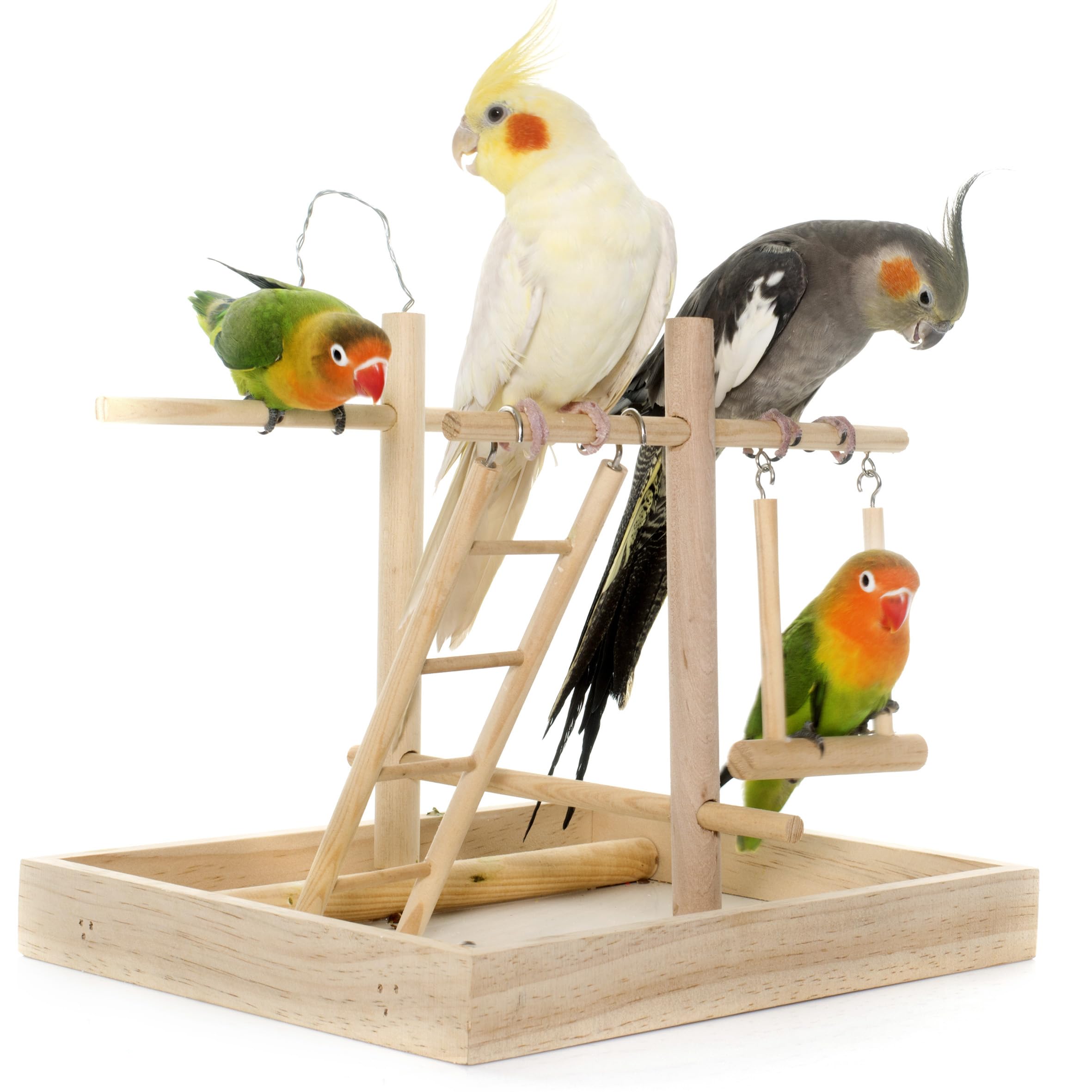Photo inspiration: Gallery Detail: Budgie Toys And Accessories 1Pc Birds Toy Wooden Ladders Swing