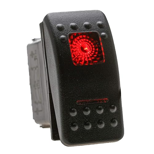 Miniatura 7 de Amarine Made Interruptor basculante impermeable de 12 V y 20 amperios de encendido y apagado de 2 posiciones para barco marino DPDT de 7 pines con 2