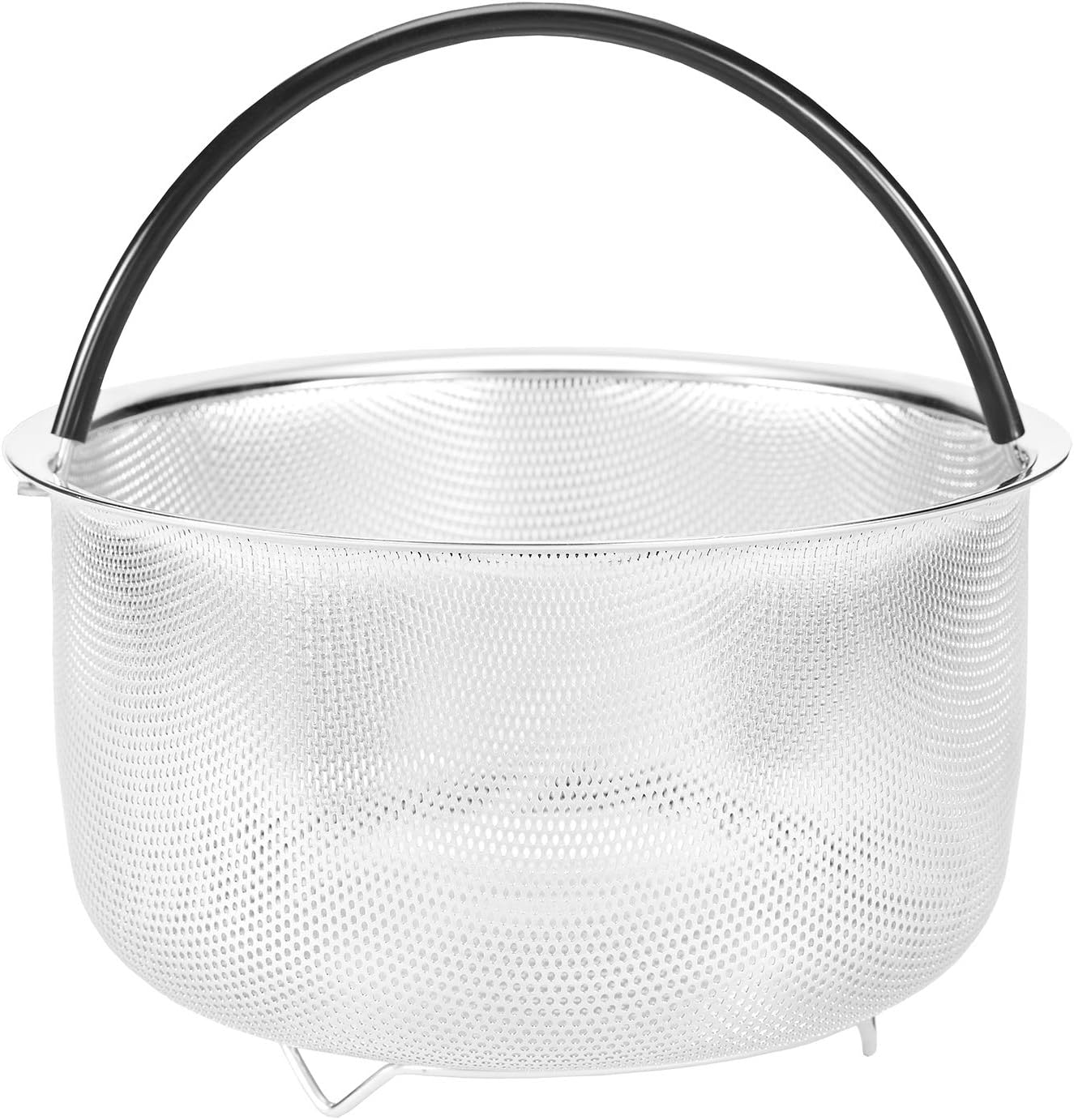Food Vegetable Steamer Insert Basket for Instant Pot Steamer Basket 304 Stainless Steel Pans Accessories 8qt 6 Quart Available Pressure Cooker Rice Egg Vegetable Meat Silicone Handle Dishwasher Safe