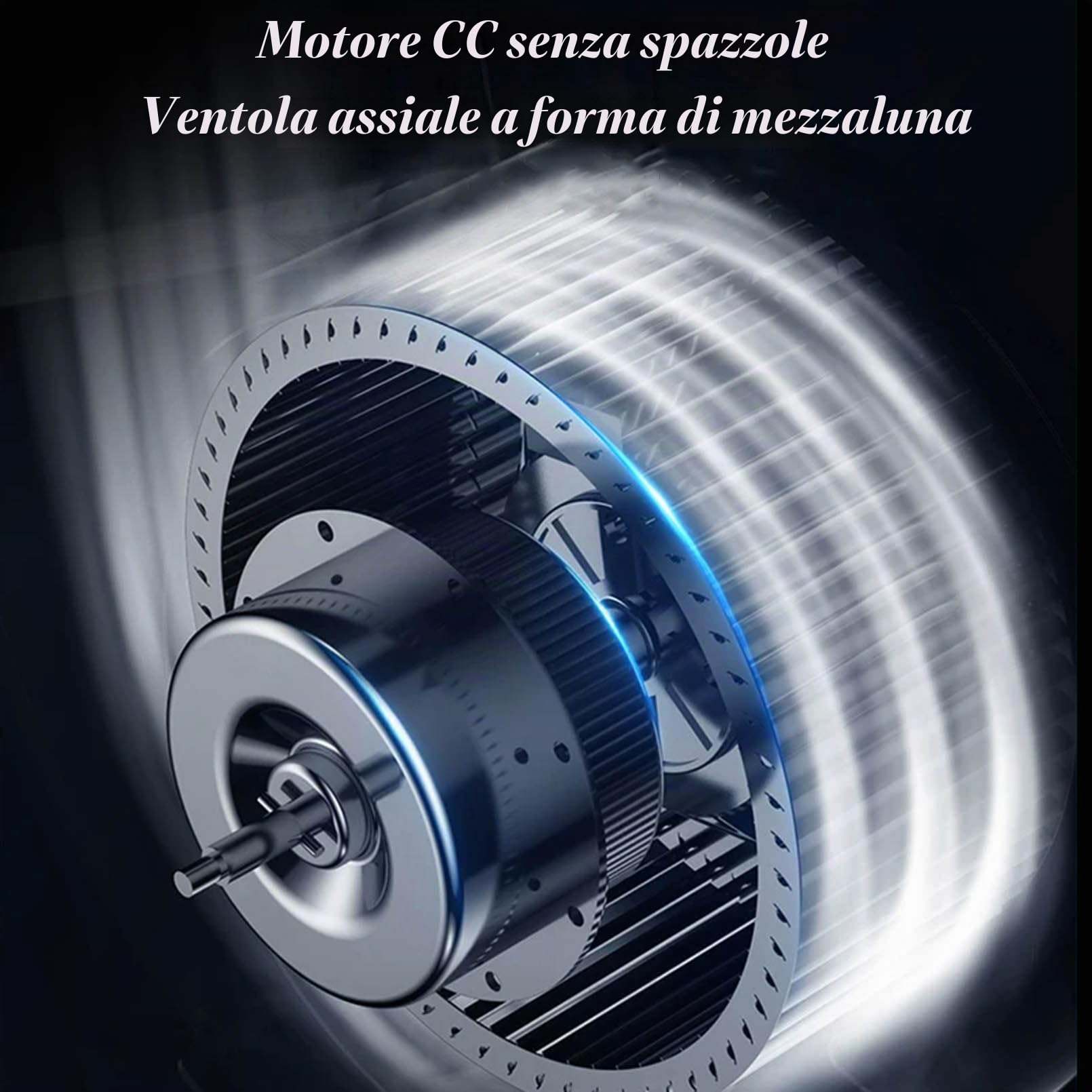 Condizionatore Portatile Ricaricabile Via USB Senza Ventola con 6 Livelli di velocità, autonomia da 1 a 3 Ore, Design Leggero in ABS, raffreddatore evaporativo
