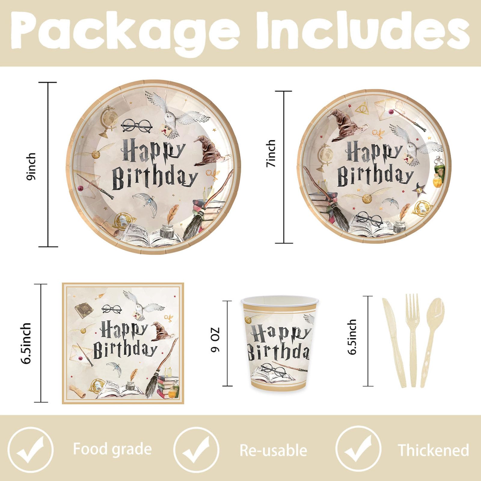 140PCS Birthday Party Paper Plates Napkins themed Birthday Party Supplies Paper Cups Dessert Plates Kids Boys Birthday Decorations Set for 20 Guests
