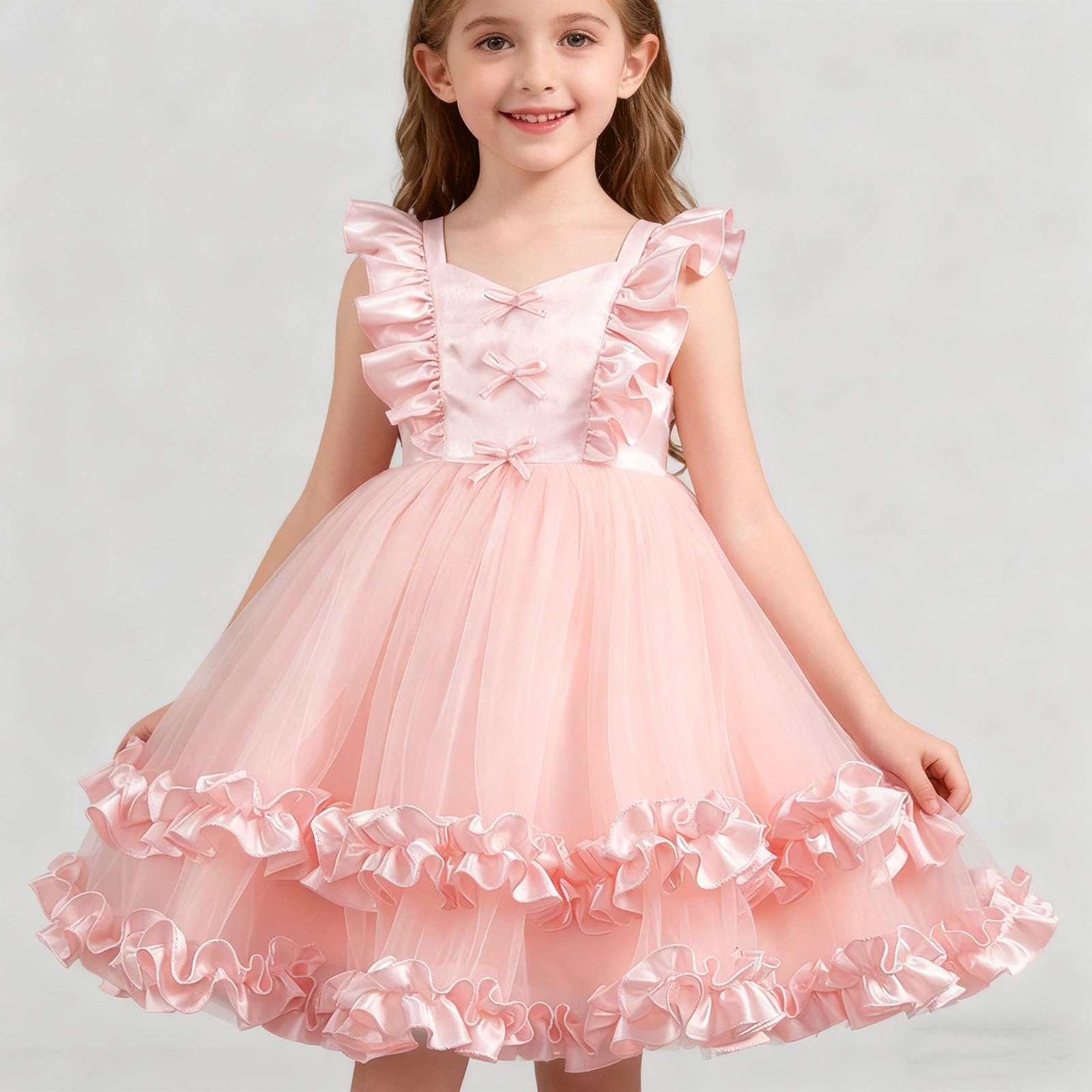Jupe Tutu pour Filles Lumineuse Danse de Ballet Paillettes Étoiles Tulle Fille Robe Enfant Vintage Années 50 Pin Up Costume Carnaval Deguisement Jupon sous Courte