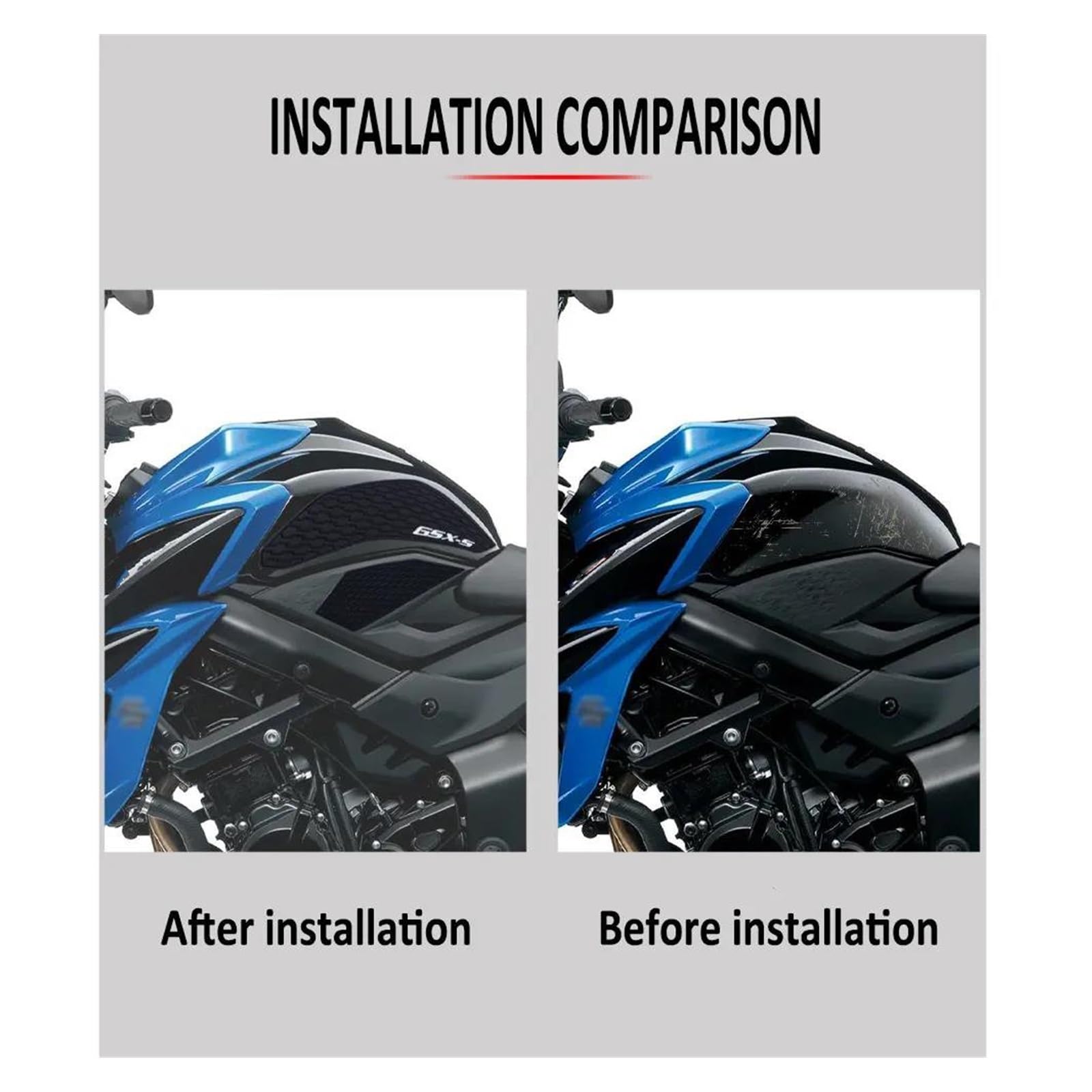 Motorrad Seite Kraftstoff Tank Pads Schutz Aufkleber Knie Grip Traktion Pad Für GSX-S750 GSXS750 Z GSX-S 750 Kratzer auf den Tankpads