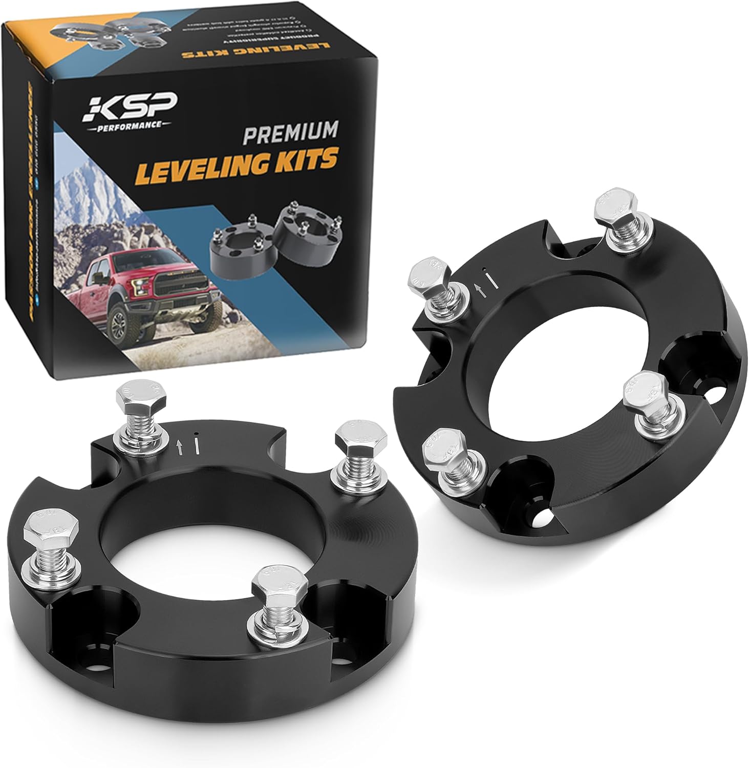 KSP 1.5" Front Leveling kit for 2024+ Tacoma, 2025+ 4runner, 2024+ land cruiser 250, 1.5 Inch Aluminum Strut Spacer Level Kits Compatible With Toyota, 1.5in Chassis Suspension Leveling Lift Spacer