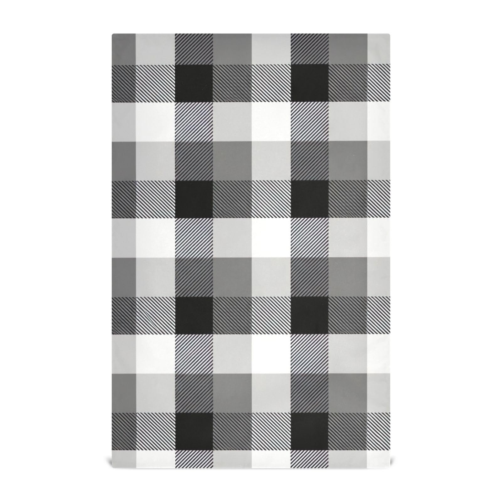 Serviettes de cuisine GAIREG lot de 6 essuie-vaisselle à carreaux noirs