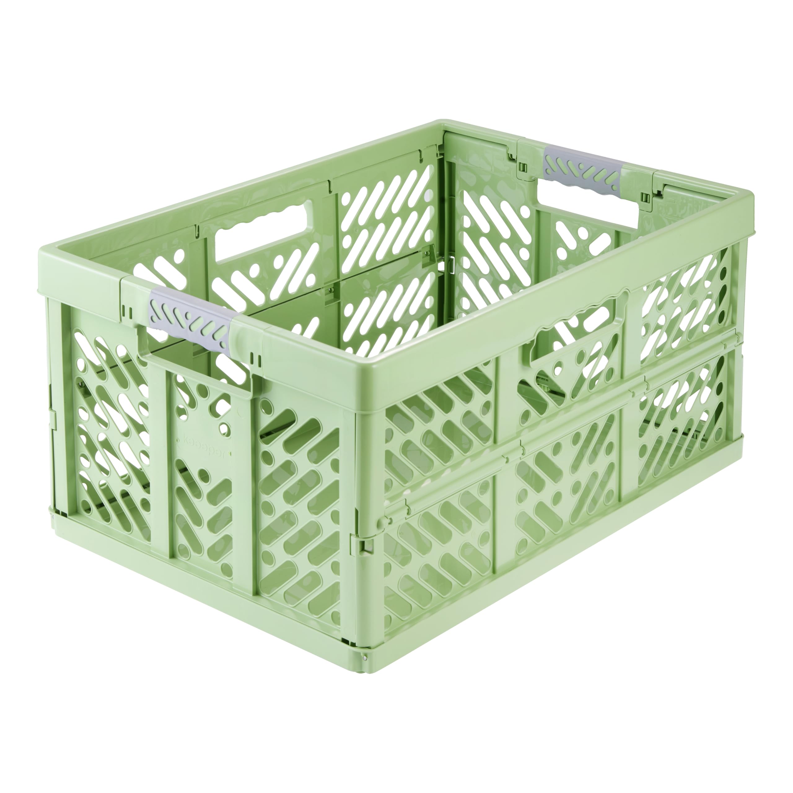keeeper ben Stabile Profi-Klappbox mit Soft-Touch Griffen, 54 x 37 x 28 cm, 45 l, Eco Line, Grün (Eco Grass Green)