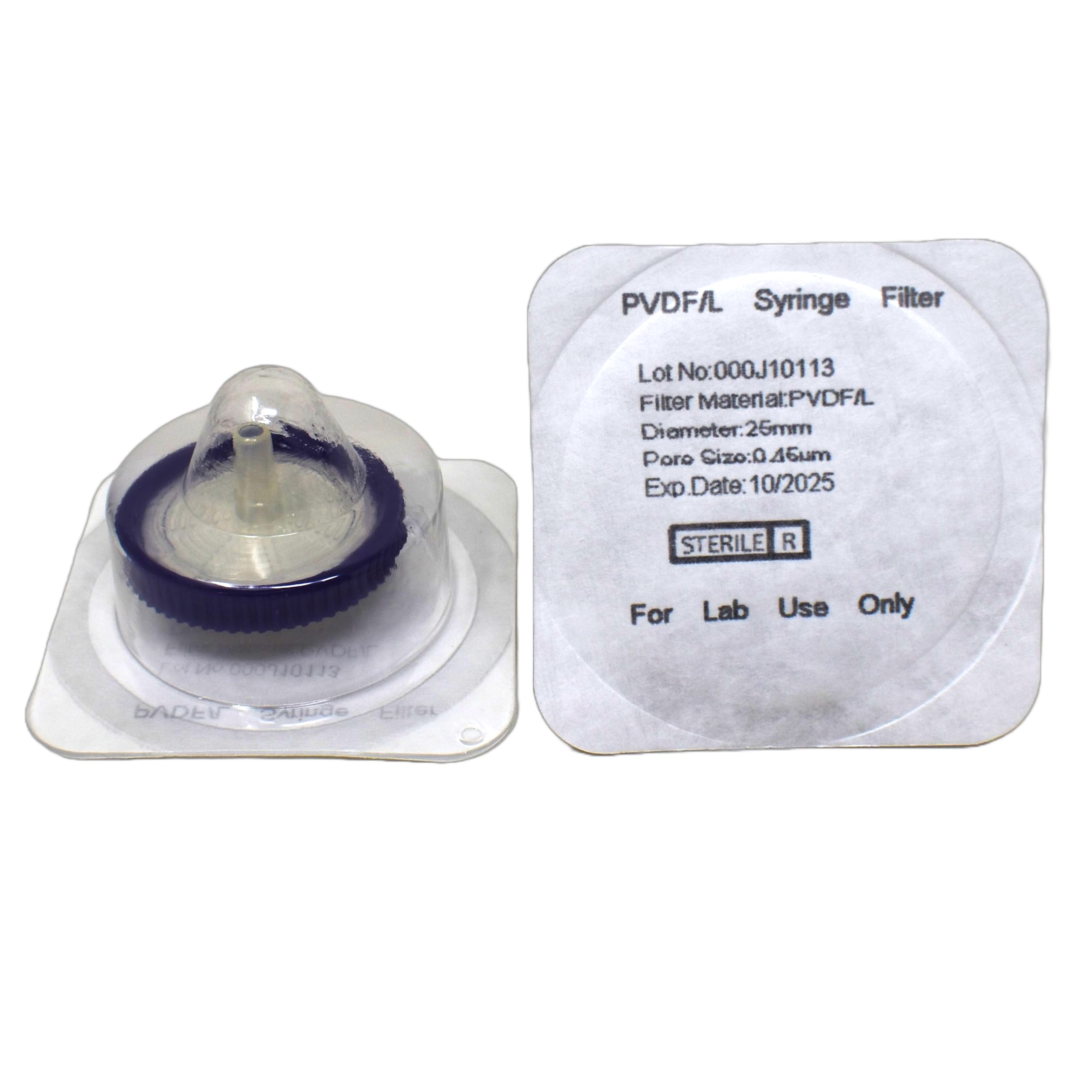 Chempure® Syringe Filter with outer ring, Polyvinylidene Fluoride (PVDF) Hydrophilic Membrane, 0.45μm Porosity, 25mm Diameter, PP Housing, STERILE, Individually Wrapped, 50pcs/pack Code- CS5390 (PVDF Hydrophilic 25mm 0.45um STERILE) (B0CBPQG3RC) Amazon Price History, Amazon Price Tracker