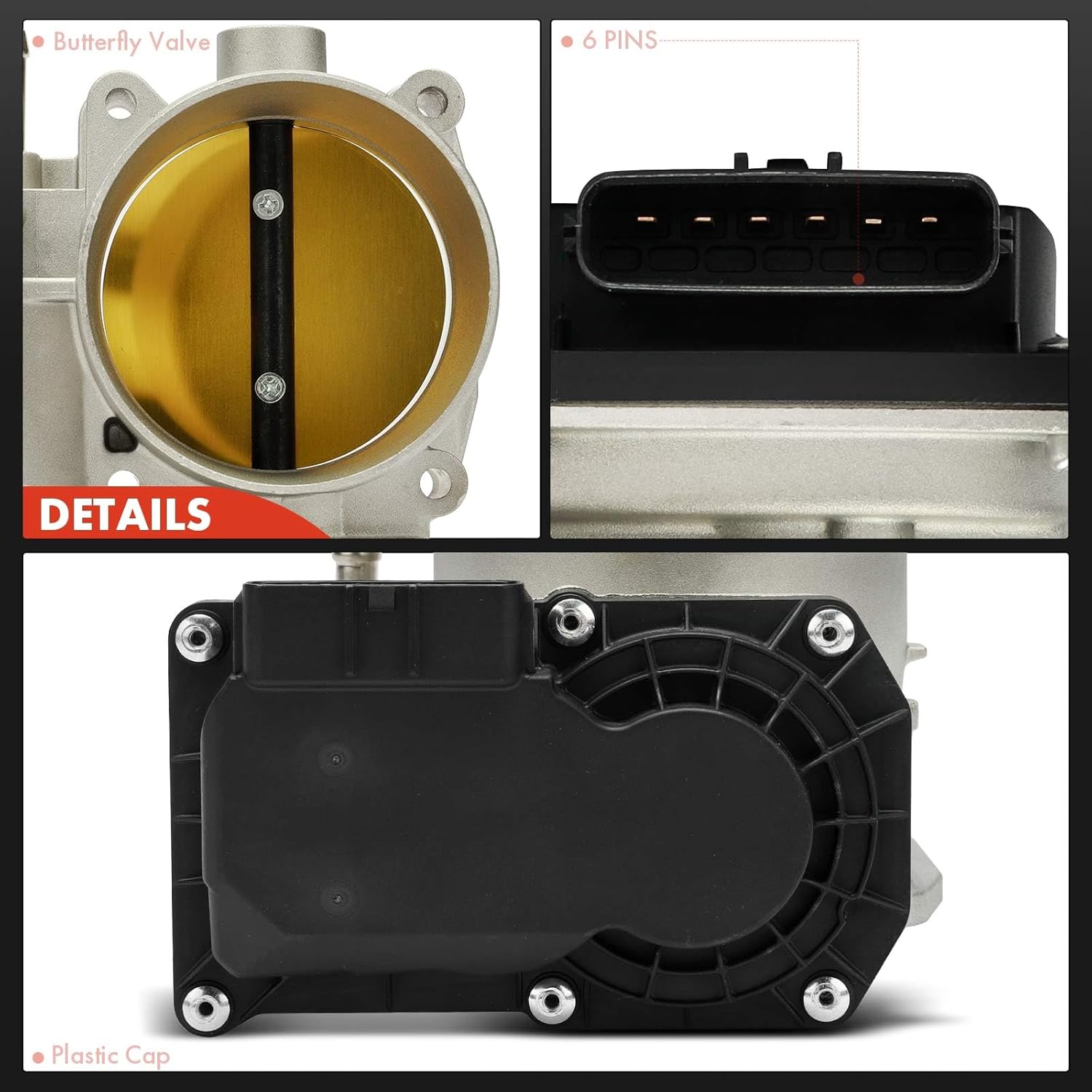 A-Premium Electronic Throttle Body Compatible with Volvo XC90 2005-2011, S80 2007-2010, 4.4L - Replace# 30622273