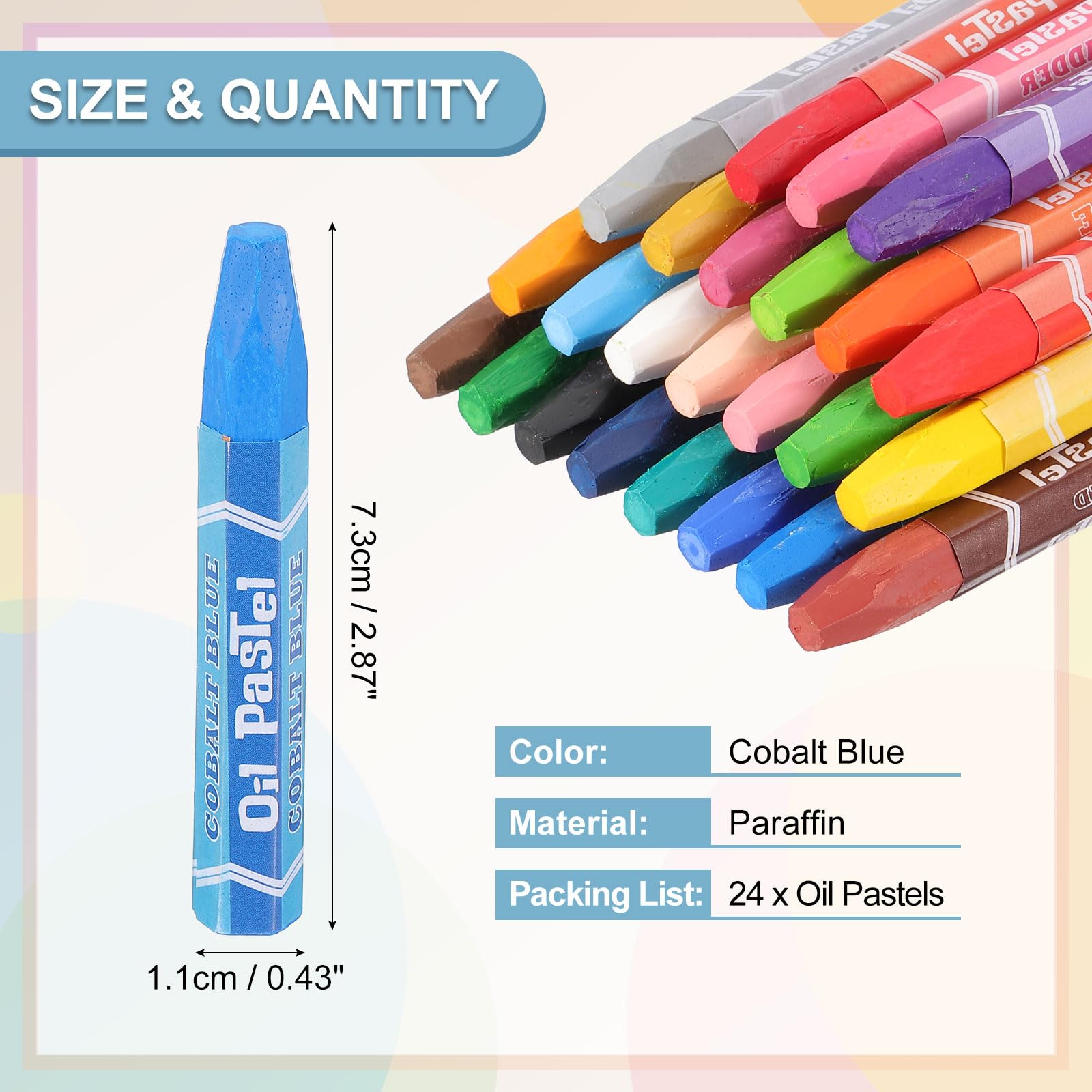 PATIKIL Cobalt Blue Oil Pastels - Image 2