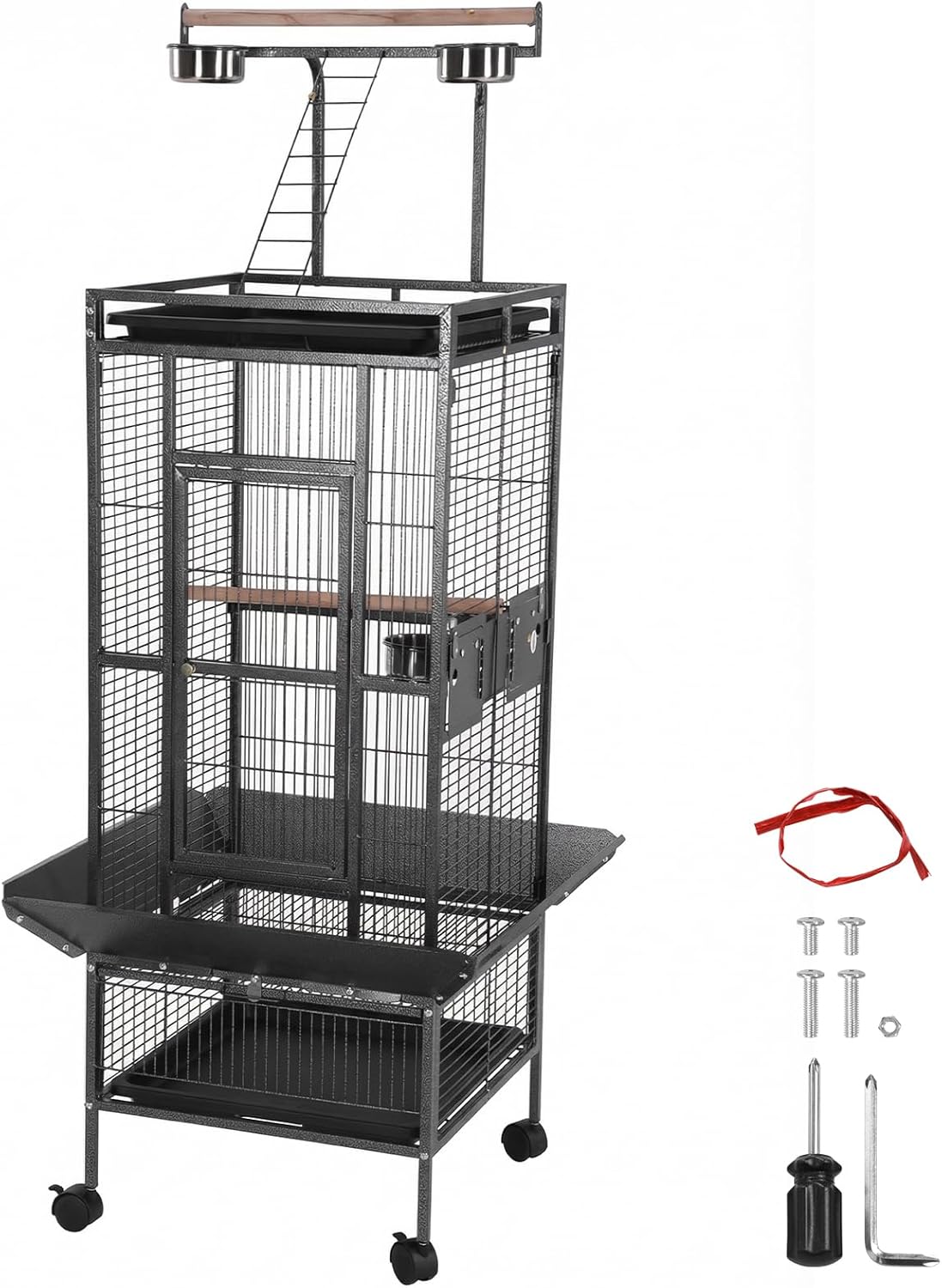 Generic 60 Inch Large Metal Parakeet Cage with Play Top and Rolling Stand Flight Bird Cage for Conure Canary Finch Lovebird Budgie