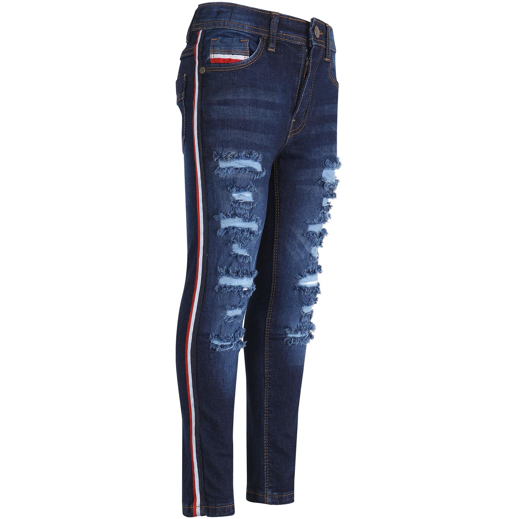 A2Z 4 Kids Ragazze Stretch Lightweight Jeans Comfortable Denim Ripped Skinny Jeans Moda Fit Pantaloni All'aperto Casual Pantaloni per età 3-14 Anni