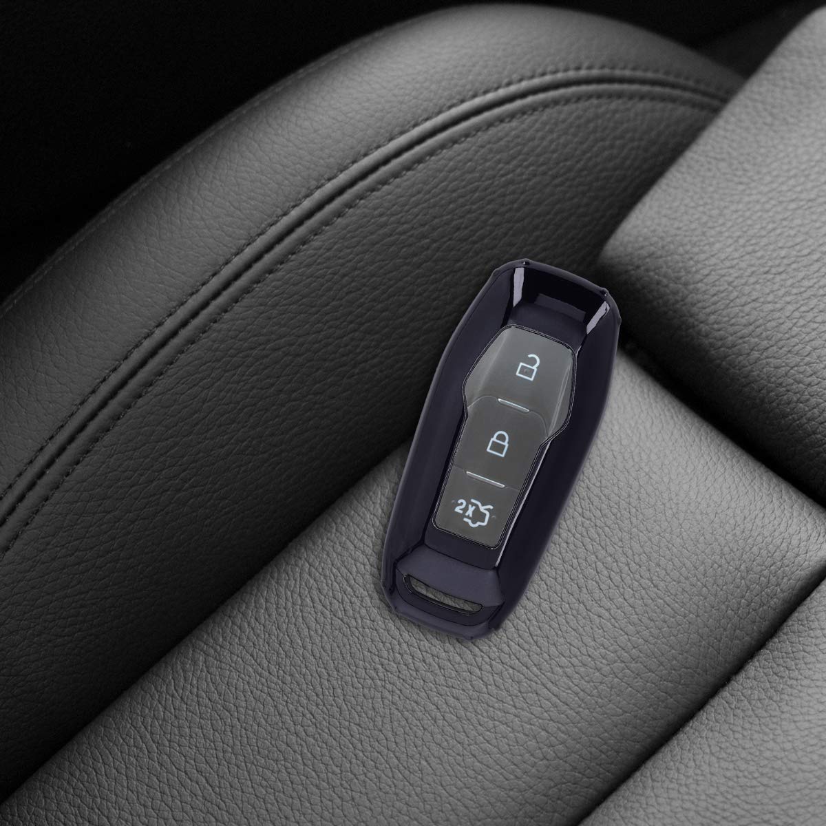 kwmobile Cover Chiavi Auto Compatibile con Ford con 3 tasti pieghevole MyKey - Custodia Chiave Auto Copri Telecomando - Portachiave Silicone argento brillante