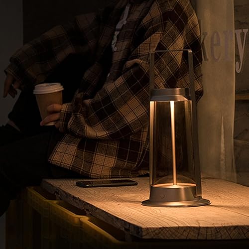 Miniatura 2 de Portable Metal Table Lamp for IndoorOutdoor ,Rechargeable Cordless LED Lamp, 3-Colour Infinitely Dimming Battery Powered Small Desk Lamp,