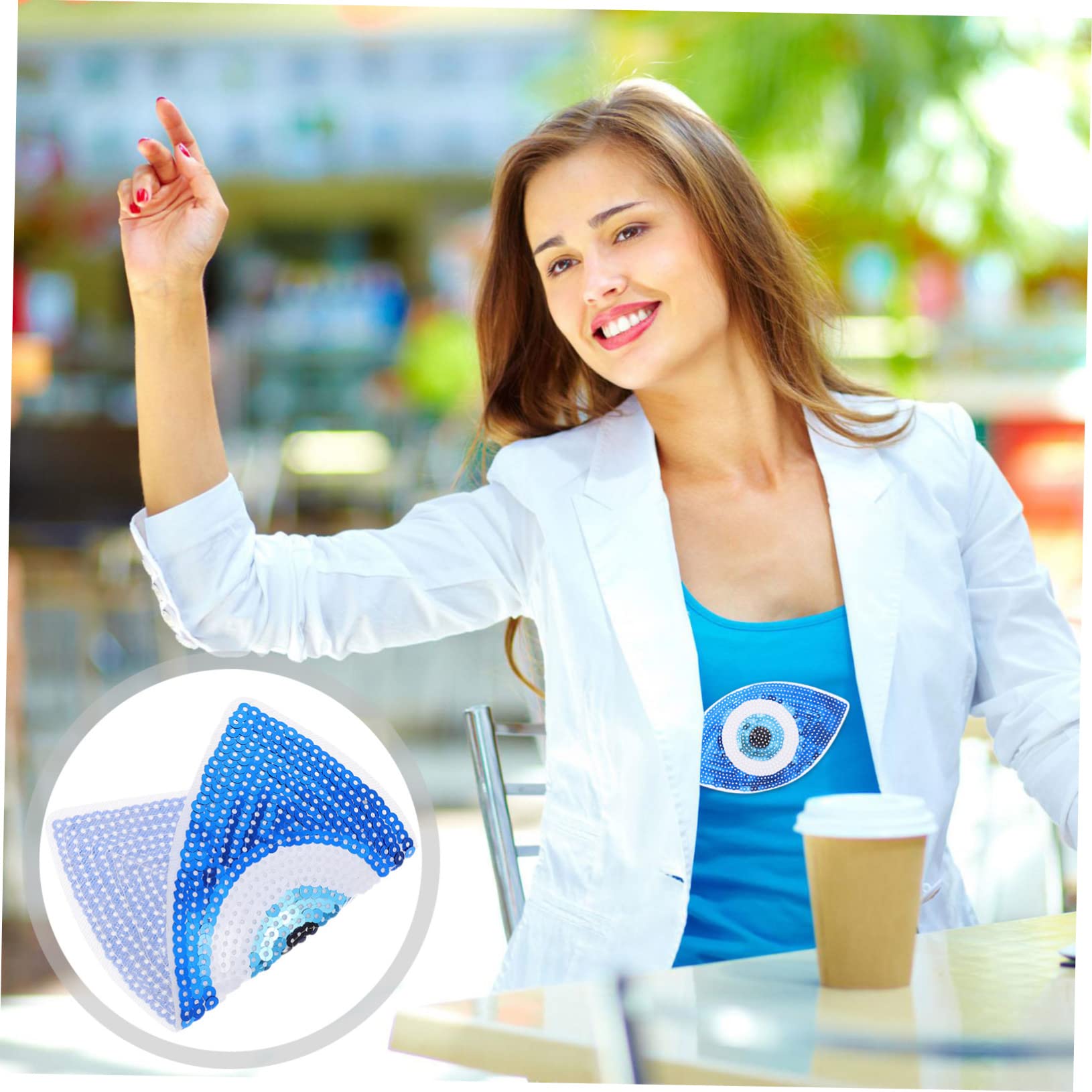 ARTIBETTER Parche De Ropa Con Lentejuelas Pack Para Diy Accesorios De Costura Y Reparación De Para Decorar Ropa Y Accesorios 5 Piezas X 8