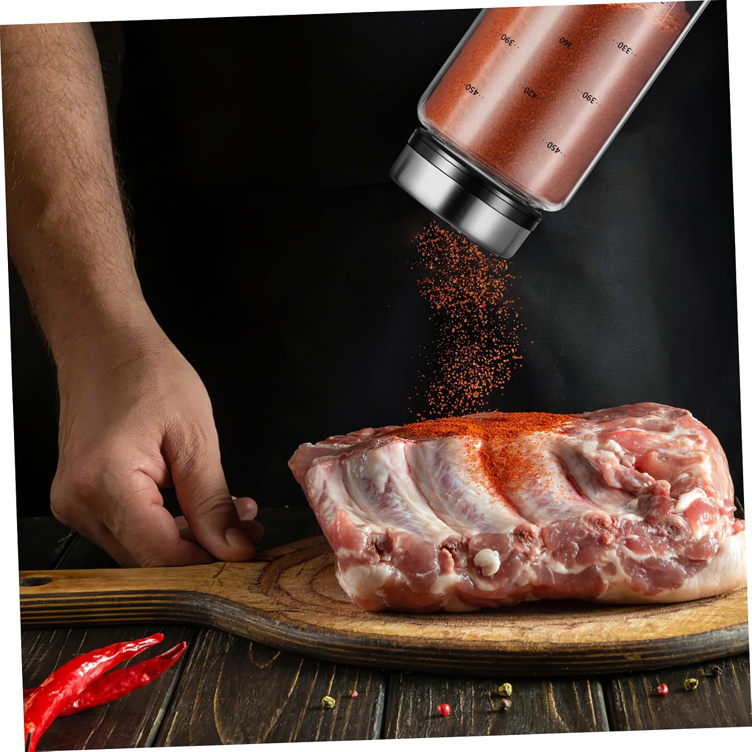 Rotary Pepper Bottle Seasoning Jars Salt Bottle for Kitchen Spice Containers Spoon Pepper Storage Tube