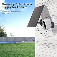 Vista 2 de Paneles solares para cámara de seguridad inalámbrica para exteriores, panel solar impermeable compatible con batería recargable de 3 V CC, cable