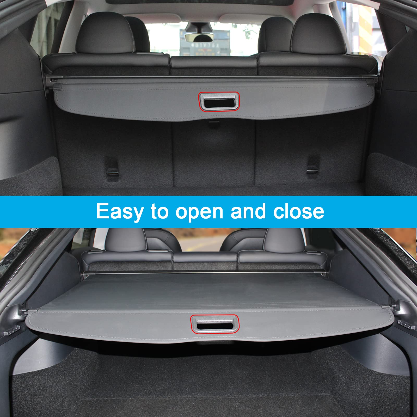 VIHIMAI Tesla Model Y Cargo Cover, Retractable Waterproof Rear Trunk