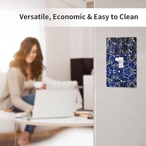 Miniatura 5 de Placa de pared decorativa que brilla en la oscuridad, cubierta de interruptor de luz de palanca individual, placa decorativa de interruptor y