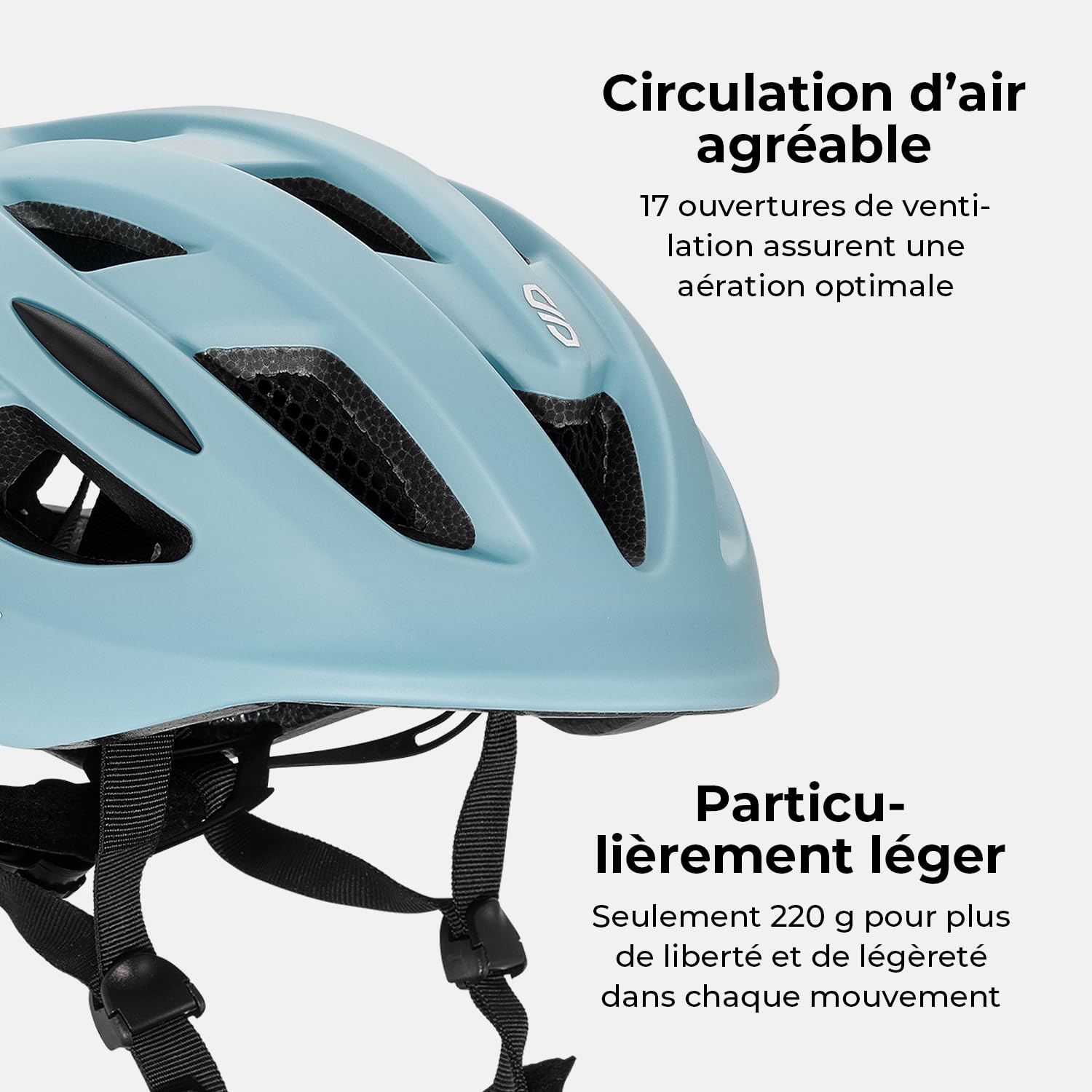 Puky Helmet Casque de vélo pour enfant 48-55 cm Poids léger 220 g Protection et ventilation maximales Visibilité à 360° grâce au module lumineux Idéal pour la sécurité et le confort sur le vélo