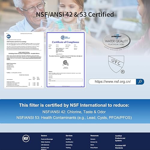 Miniatura 8 de Eiree H515 Ultrafiltración Undersink Sistemas de filtro de agua, purificador de filtro de agua de acero inoxidable para fregadero, reduce el cloro,