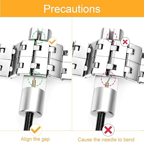 Miniatura 8 de JOREST Herramienta de extracción de eslabones de reloj, kit de herramientas de correa de reloj, kit de reparación para ajuste, reemplazo y cambio de