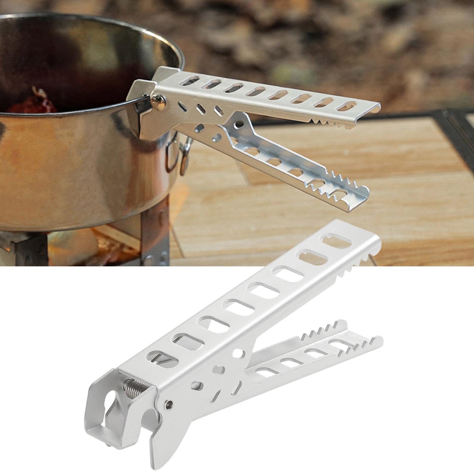 Pince à Casserole de Camping - Pince de Camping en Alliage d'aluminium pour la Cuisine - Pince de Camping pour poêle - Support d'assiette, manique Pince à Casserole de Camping - Pince de Camping en Alliage d'aluminium pour la Cuisine - Pince de Camping pour poêle - Support d'assiette, manique