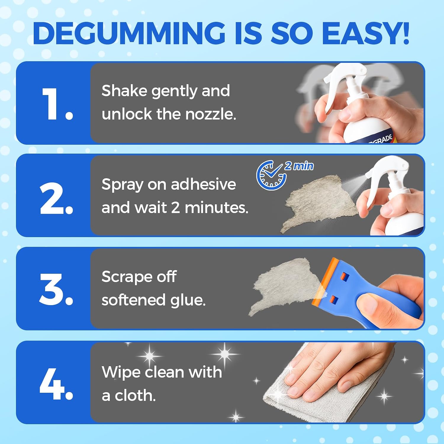 Adhesive Remover Spray – Sticker Remover with Scraper & Towel, Adhesive Remover for Cars, Labels, Tape, Glue – Adhesive Remover & Car Decal Remover (1)