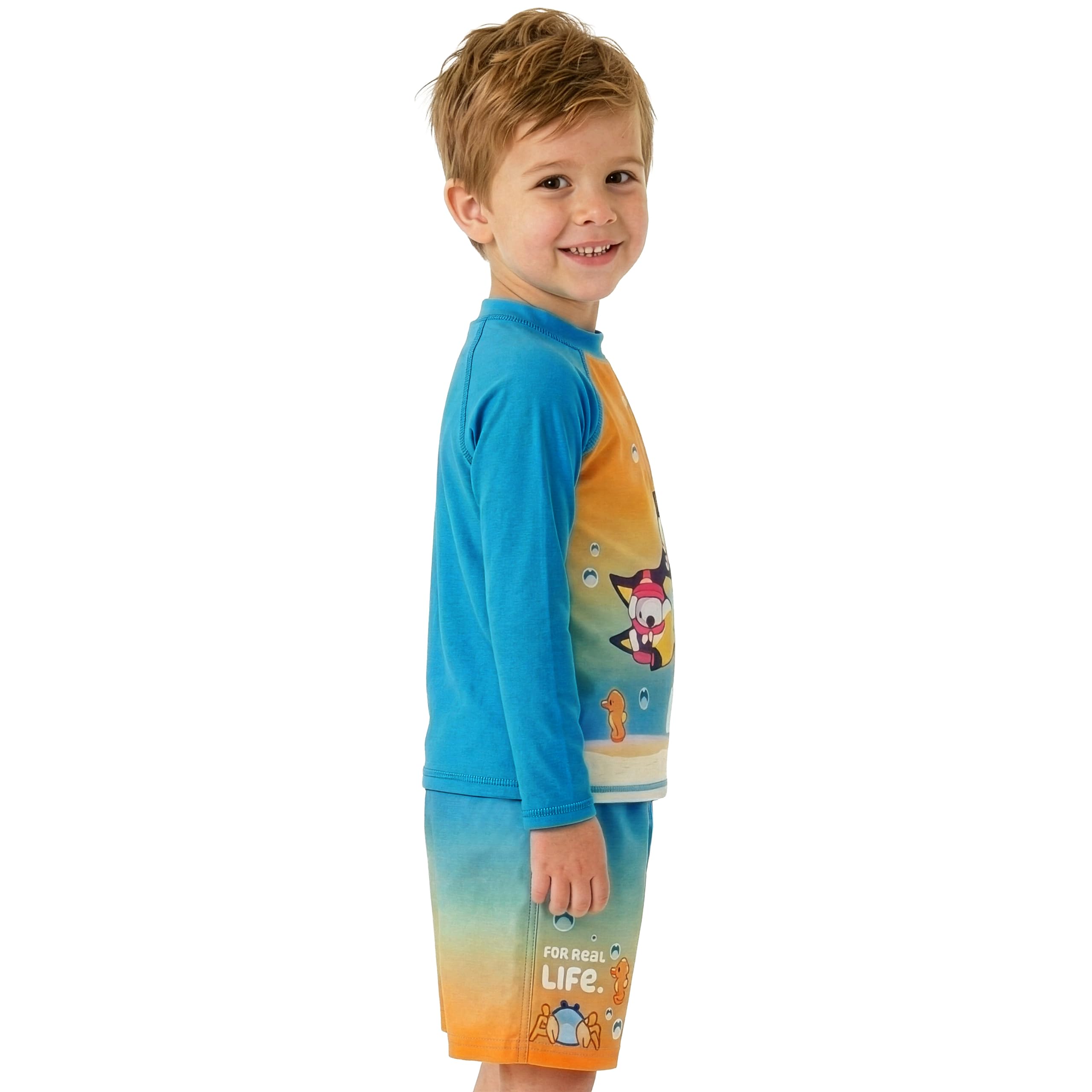 BlueY Costume Piscina Bambino, Costumi Bambini Due Pezzi, Costume Nuoto Bambino Manica Lunga, età 18 Mesi - 8 Anni