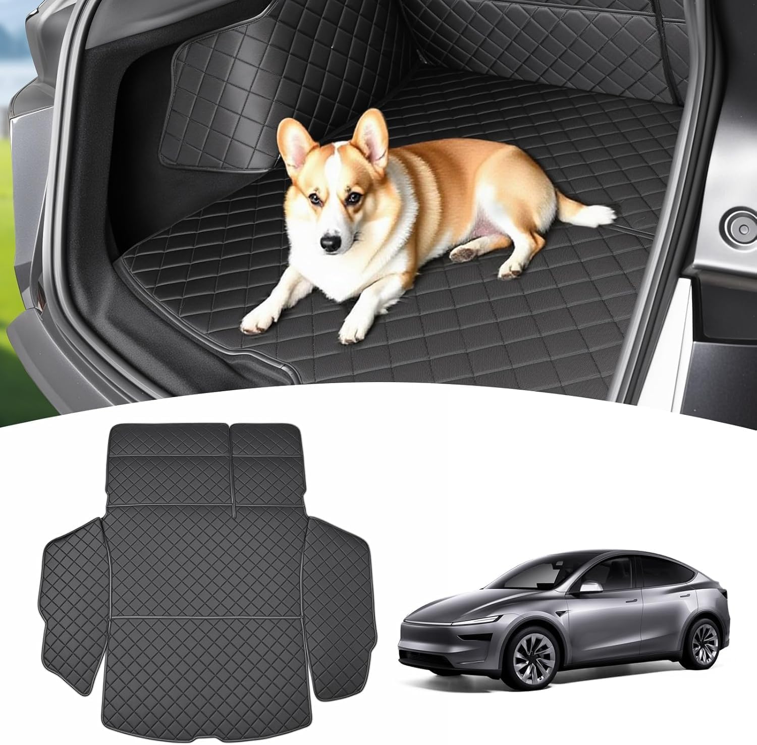 topfit Kofferraummatten für Tesla Model Y Juniper wasserdichte Cargo Liner Autositzbezüge Protektormatten Zubehör 2025-2026