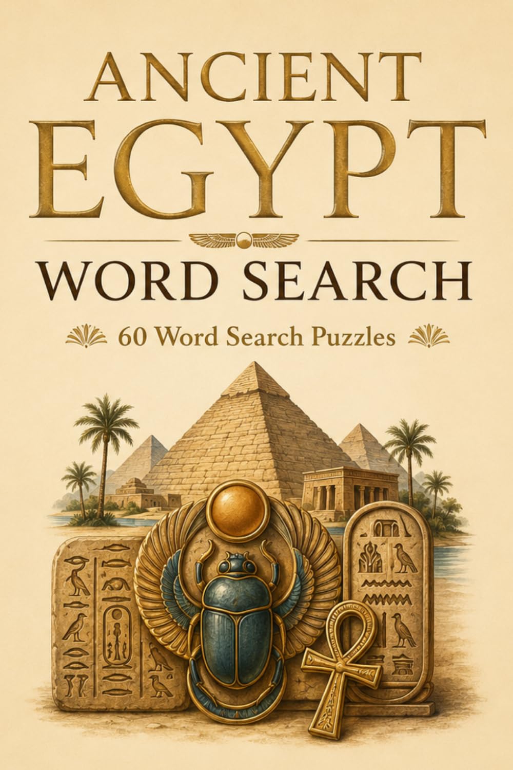 ANCIENT EGYPT WORD SEARCH: 6x9 Inches, 120 Pages | 60 word search Puzzles | Solutions Included|