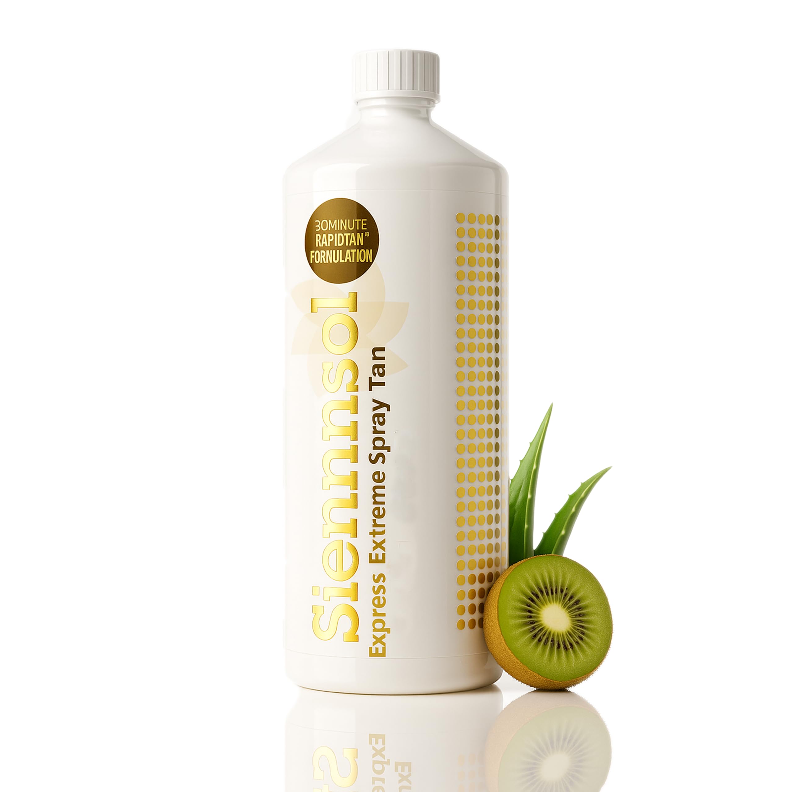 Siennasol Spray Tan Solution - 1 Litre; Extreme Extra Dark 20% DHA; Phthalate, Perfume & Paraben-Free; Aloe Vera & Kiwi Infused; Ideal for Salons & Mobile Tanners